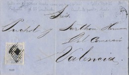 6182. Envuelta SANTANDER 1872, Variedad Error Sello - Briefe U. Dokumente