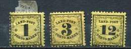 Germany Baden 1862 Mi 1-3 MH CV 53 Euro - Mint