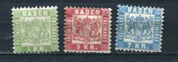 Germany Baden  1868 Mi 23-5 MH - Neufs