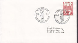Denmark Sonderstempel Filatelistforbund 60 år FREDERICIA 1981 Cover Brief Childens Office Stamp (Cz. Slania) - Storia Postale