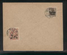 POLAND 1916 WARSAW 2GR LOCAL OVERPRINT COMBINATION 3PF RUSSICH POLEN GERMAN OCCUPATION ON COVER MERMAID - Cartas & Documentos