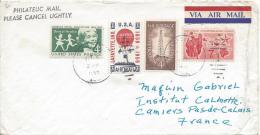 Lettre Chicago 1959 Pour La FRance Timbre Ballon LaFayette Pétrole Hawaï Statehood 1959 - Briefe U. Dokumente