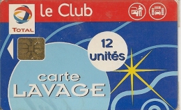 CARTE-PUCE-LAVAGE-TOTAL-L E CLUB-12 UNITES-NSB--TBE - Car-wash