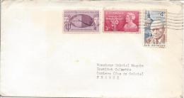 Lettre De Lexington Pour La France Timbres Sam Rayburn Moina Michael Atlantic Cable Centenary - Briefe U. Dokumente