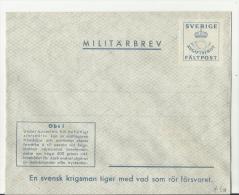 =SCHWEDEN MILITARYPOST CV. - Ganzsachen