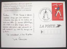 Entier Postal FACTEUR De TATI Spécial Postiers Jour De Fête Oblitéré Journée Du Timbre 1993 - Briefe U. Dokumente