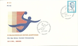 Turkey; Special Postmark 1983 4th Men Balkan Handball Championship, Ankara - Handbal