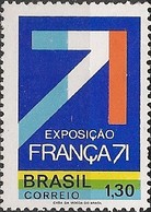 BRAZIL - FRENCH EXHIBITION "FRANÇA'71" 1971  - MNH - Unused Stamps