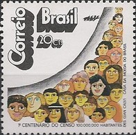 BRAZIL - CENTENARY OF NATIONAL CENSUS (20c) 1972  - MNH - Unused Stamps