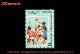 CUBA MINT. 1984-14 TORNEO PREOLÍMPICO DE BALONCESTO FEMENINO - Ongebruikt