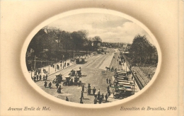 BRUXELLES EXPOSITION 1910 AVENUE EMILE DE MOT AVEC CACHET POSTAL ENVOYEE A POUPEHAN SUR SEMOIS HOTEL DANLOY - Expositions Universelles