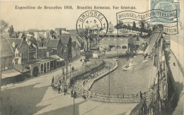 BRUXELLES EXPOSITION 1910 VUE GENERALE AVEC CACHET POSTAL ENVOYEE A POUPEHAN SUR SEMOIS HOTEL DANLOY - Weltausstellungen