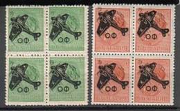 BULGARIA / BULGARIE / BULGARIEN - 1945 - 1946 - Timbres Avec Surcharge - Avion" 2v** Bl.de 4 - Luftpost