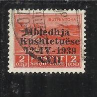 ALBANIA 1939 ASSEMBLEA COSTITUENTE 2 Q TIMBRATO USED - Albanien