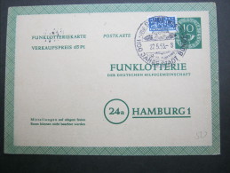 1953, Funklotteriekarte Aus  Bünde - Postkarten - Gebraucht