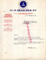 92 - MALAKOFF- BELLE FACTURE G & P BRANCHER FRERES- STE DES ENCRES IMPRIMERIE- 6 AV. PIERRE LAROUSSE-1939 - Imprenta & Papelería