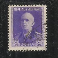 ALBANIA 1939 - 1940 POSTA ORDINARIA 30 Q TIMBRATO USED - Albania