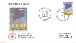 DENMARK   #RED CROSS COVER FROM YEAR 1985 - Brieven En Documenten