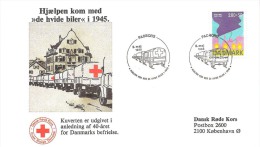 DENMARK   #RED CROSS COVER FROM YEAR 1985 - Cartas & Documentos