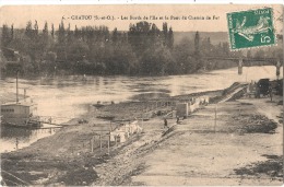 Bateau Lavoir - CHATOU - Les Bords De L'Ile Et Le Pont Du Chemin De Fer  - TTBE - Chatou