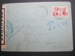 1944, Znsurbrief Nach Schweden - Lettres & Documents