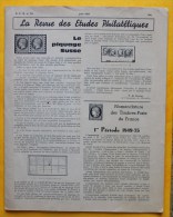 La Revue Des Etudes Philatéliques N°251 - Francesi (dal 1941))