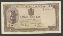 [NC] ROMANIA - BANCA NATIONALA A ROMANIEI - 500 LEI (1942) - Rumänien