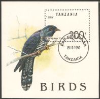 Tanzania 1992 Mi# Block 190 Used - Birds / European Cuckoo - Cuckoos & Turacos