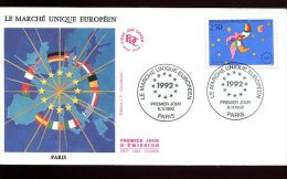 FDC 6/11/92 : Marché Unique Européen - Europese Instellingen