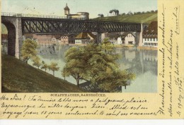 CPA (SUISSE)  SCHAFFHAUSEN BAHNBRUCKE - Autres & Non Classés