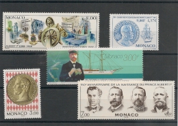 MONACO  Années 1994/2001 Prince Albert 1er  N° Y/T : 1945-2031-2145-2154-2307** - Collections, Lots & Séries