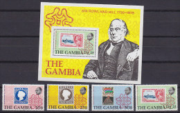 Gambia 1979 Mi. 390-93 & Block 4 Miniature Sheet Sir Rowland Hill Complete Set MNH** - Gambie (1965-...)