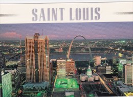 Aerial View Of The Central Business District Looking East Past The Gateway Arch Toward Illinois Saint Louis Missour - St Louis – Missouri