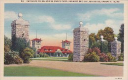 Entrance To Beautiful Swope PArk Showing The Shelter House Kansas City Missour - Kansas City – Missouri