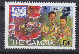 Gambia 1987 Mi. 725 Pfadfinder Scouts Insekt Insect MNH** - Gambia (1965-...)