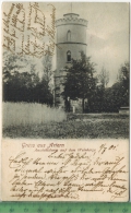 Gruß Aus Artern, Aussichtsturm Auf Dem Weinberg, Verlag: ------, Postkarte Mit Frankatur, Mit Stempel, ARTERN 11.7.01 - Kyffhäuser