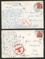 SWITZERLAND, 12 CENSORED POSTCARDS TO NORWAY 1940-43 - Briefe U. Dokumente