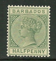 Barbados    "Queen Victoria"    SC# 60  Mint    SCV$ 35.00 - Barbados (...-1966)