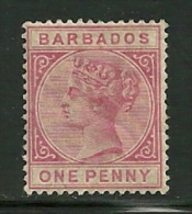 Barbados    "Queen Victoria"    SC# 61  Mint    SCV$ 60.00 - Barbados (...-1966)