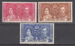 Leeward Islands  Scott No 100-02  Unused Hinged   Year  1937 - Leeward  Islands