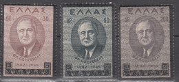 Greece  Scott No 469-71   Unused Hinged   Year  1945 - Neufs