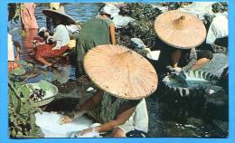 Laundry Women Doing Their Chores In The Creek.rural Women. Philippines - Philippinen