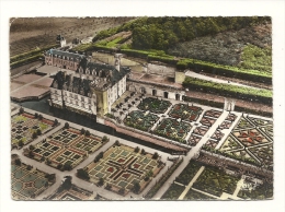 Cp, 37, Villandry, Vue Aérienne, Le Château Et Les Jardins D'Ornements - Other & Unclassified