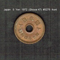 JAPAN    5  YEN  1972  (Hirohito 47---Showa Period)  (Y # 72a) - Japan