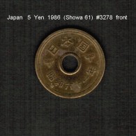 JAPAN    5  YEN  1986  (Hirohito 61---Showa Period)  (Y # 72a) - Giappone