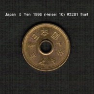 JAPAN    5  YEN  1998  (Akihito 10---Heisei Period)  (Y # 96.2) - Giappone