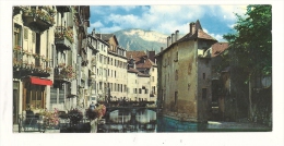 Cp, 74, Le Viel Annecy, Le Charme Des Vieux Quartiers Sur Le Canal Du Thiou, Voyagée 1967 - Annecy-le-Vieux