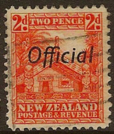 NZ 1936 2d Whare Official P12.5 SG O123b U #AL1372 - Oficiales