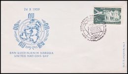 Yugoslavia 1959, Illustrated Cover "UN Day 1959" - Briefe U. Dokumente