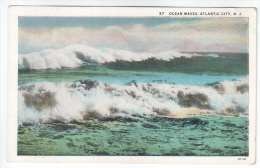 Ocean Waves , Atlantic City , New Jersey - 57 - Old Postcard - USA - Unused - Atlantic City